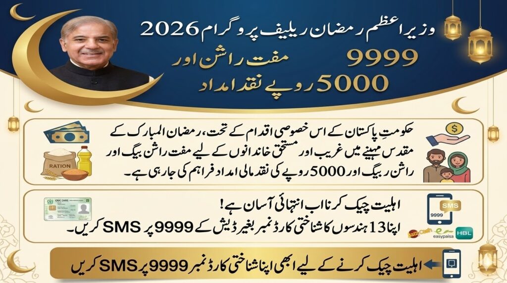 9999 Ramzan Package Check Online CNIC Pakistan