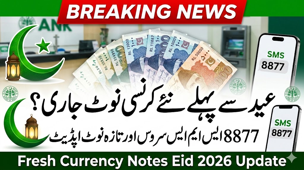 New Currency Notes for Eid-ul-Fitr 2026 – SBP Fresh Notes Update, 8877 SMS Service & Release Date